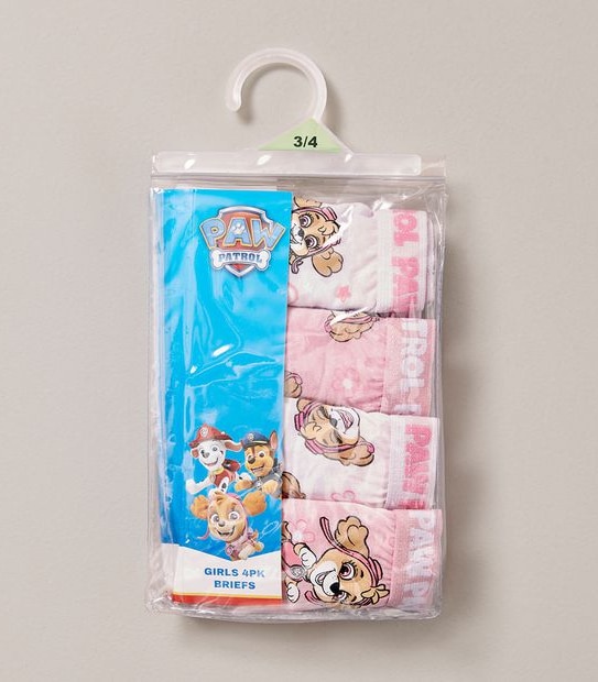 PAW Patrol Brief Underwear Six-Pack for Girls