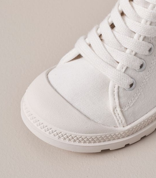 Girls High Top Canvas Sneakers