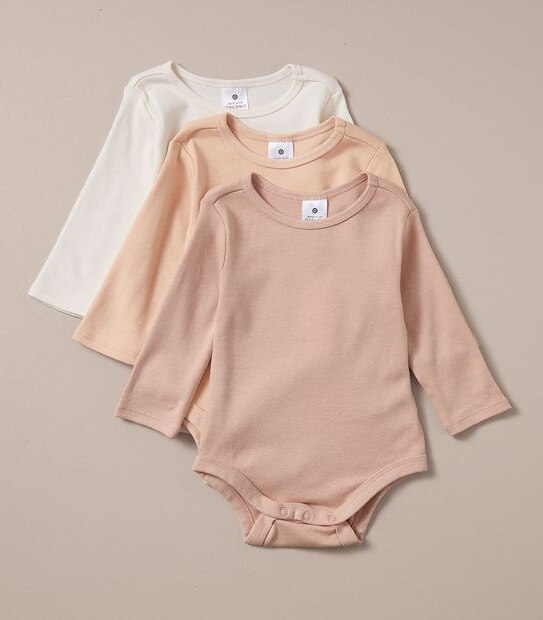 3 Pack Baby Organic Cotton Bodysuits