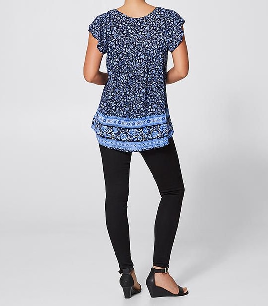 Ruffle Sleeve Peasant Top 2 of 4