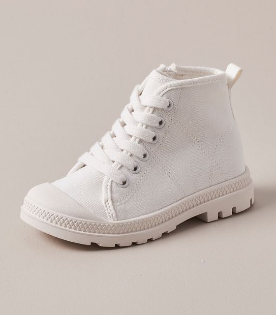 Girls High Top Canvas Sneakers