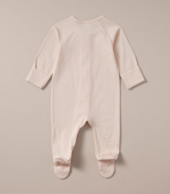 Baby Organic Cotton Stripe Coverall 2 of 3