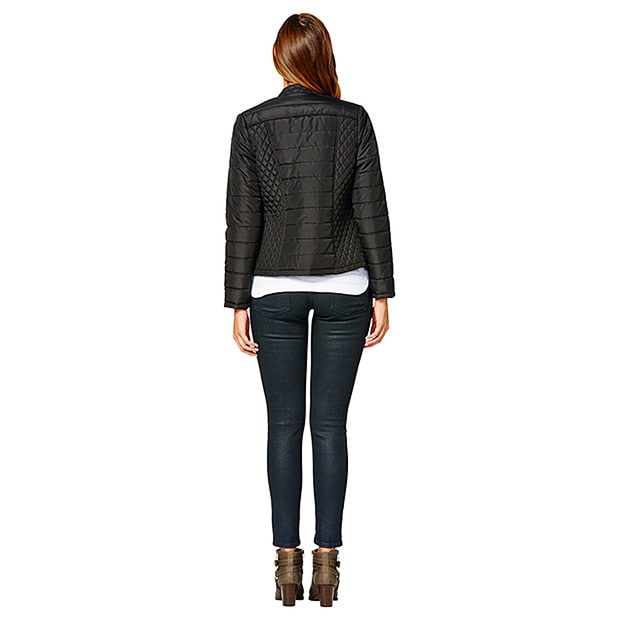 Quilted Jacket Black Target Australia