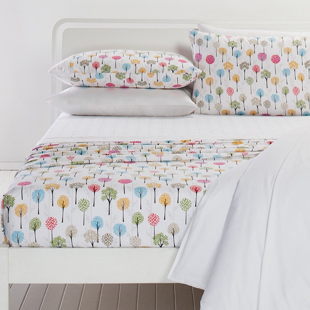 Cotton Flannelette Sheet Set Forest Target Australia