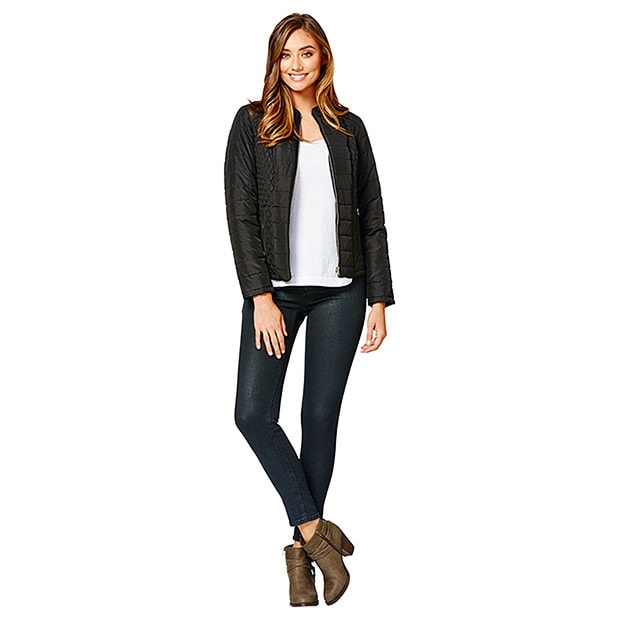 Quilted Jacket Black Target Australia