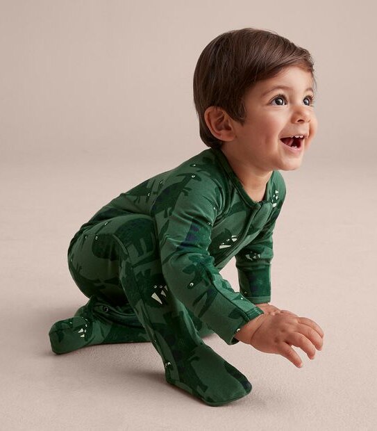 Baby Organic Cotton Print Coverall