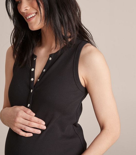 Maternity Henley Bodycon Dress
