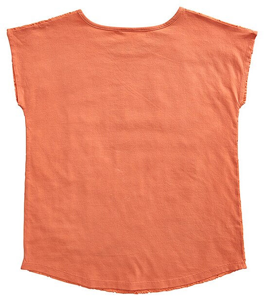 Girls' Short Sleeve Lace Front Top