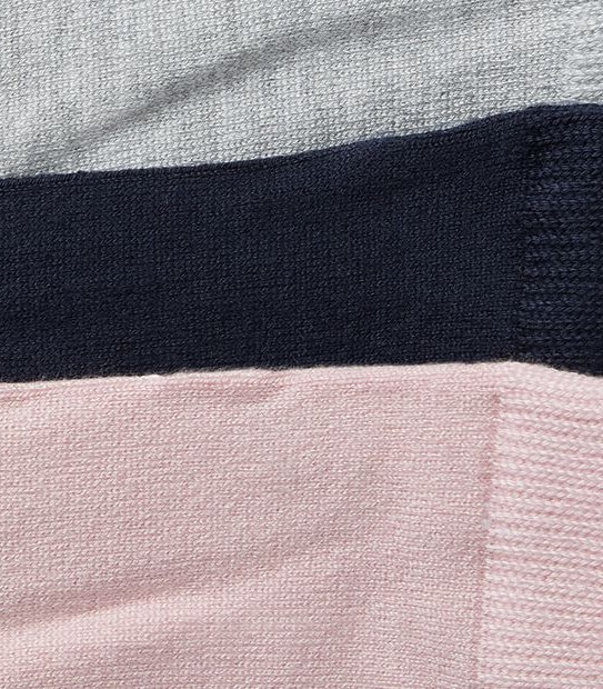 Underworks 3 Pack Eco-Friendly Bamboo Crew Socks - Pink/Grey/Navy
