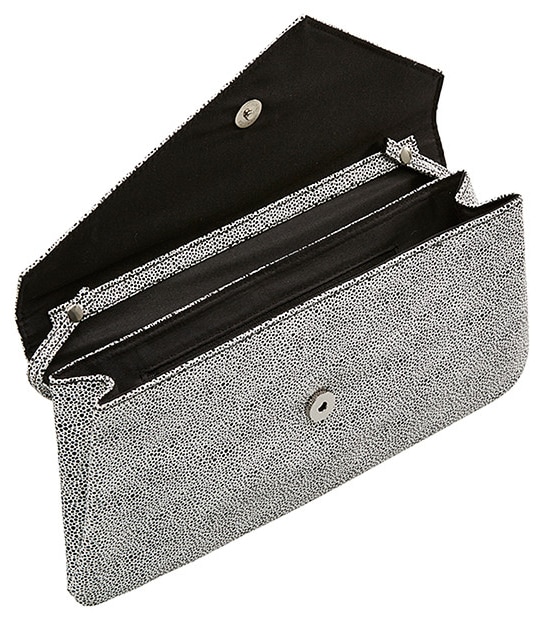 Ascot Envelope Clutch - Black/White