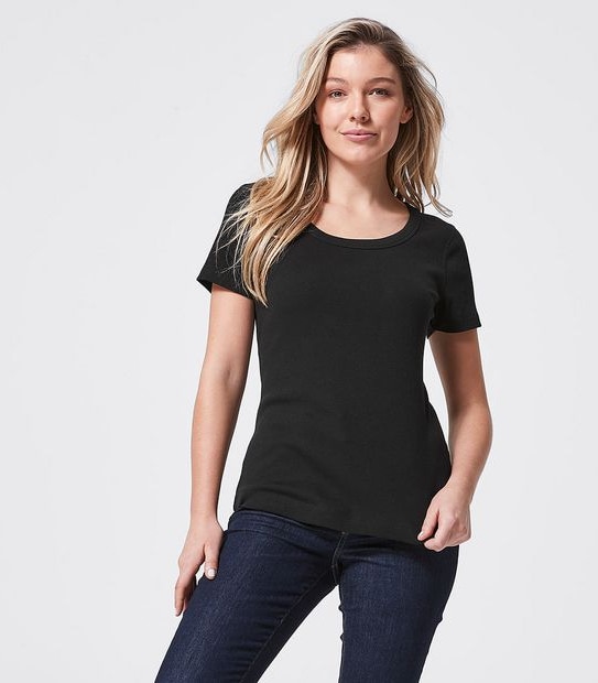 Organic Cotton 2x1 Ribbed T-Shirt