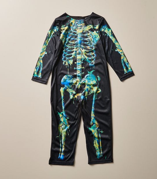 Kids Halloween Slime Drip Skeleton Costume