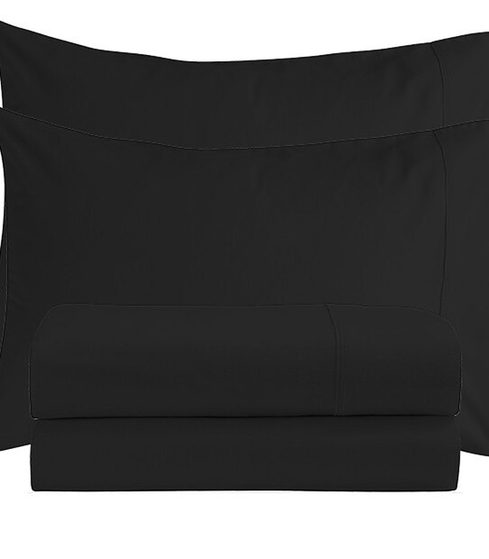Flannelette Sheet Set - Black