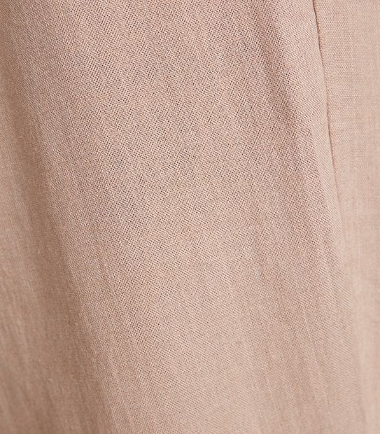 Maternity Linen Blend Shirred Waist Pants