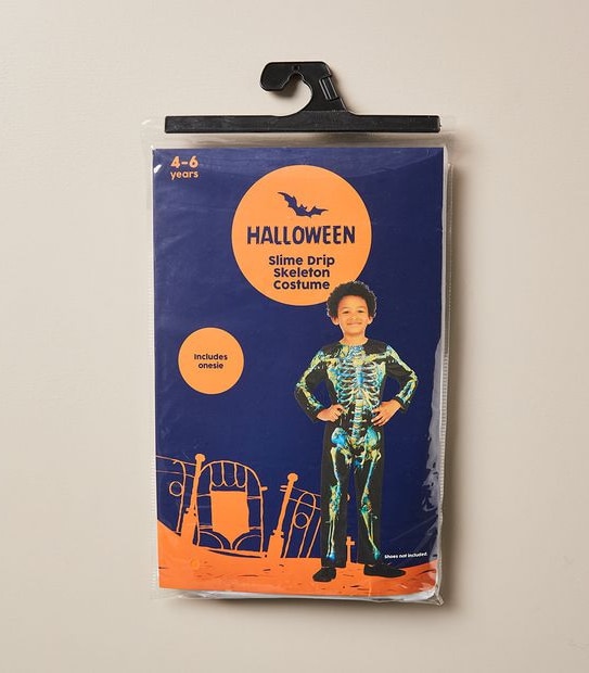 Kids Halloween Slime Drip Skeleton Costume