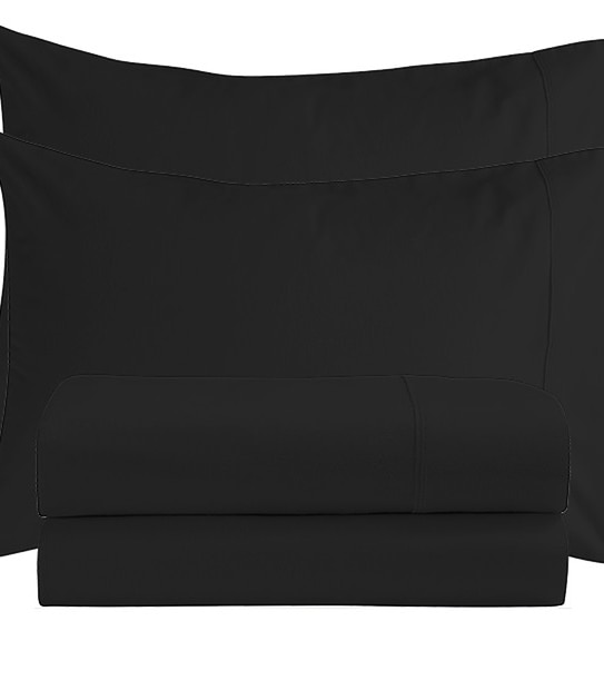 Flannelette Sheet Set - Black
