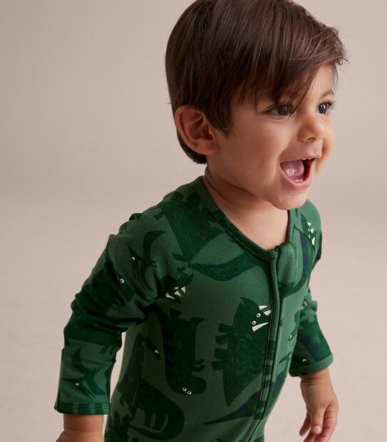 Baby Organic Cotton Print Coverall