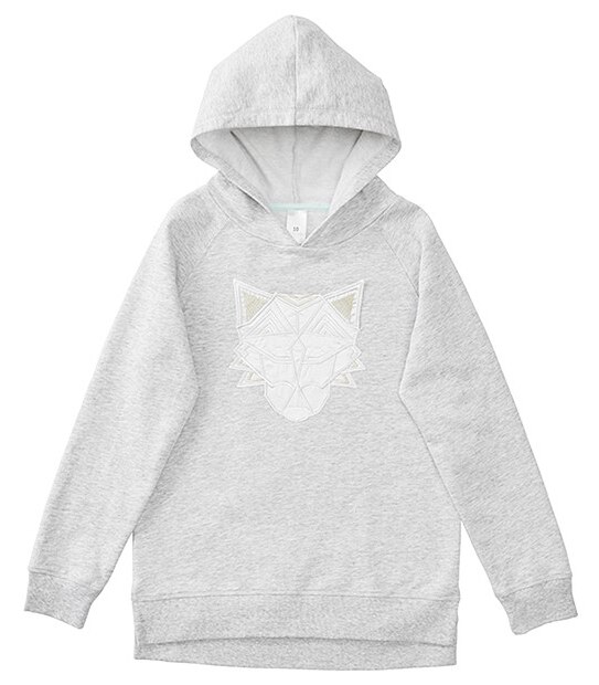 Geometric Fox Face Pull Over Hoodie