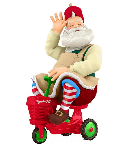 Hallmark's Toymaker Santa's Tiny Tractor Ornament