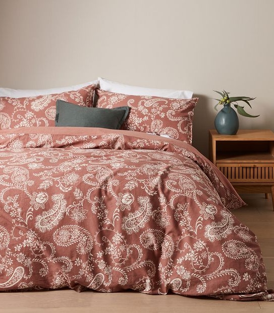 Amori Paisley Linen/Cotton Quilt Cover Set