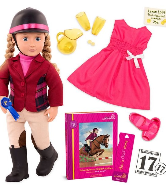 Our Generation Deluxe Lily Anna Doll – with Book