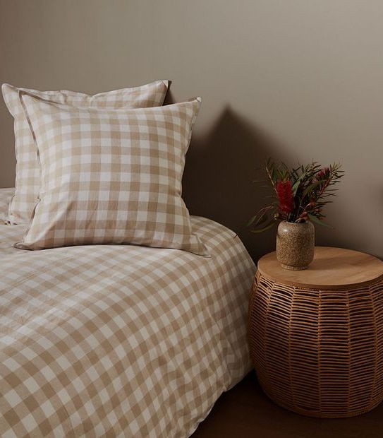 Emett Gingham Linen/Cotton European Pillowcase