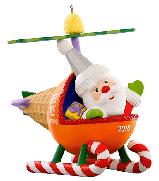 Hallmark's Santa's Sweet Ride Helicopter Ornament