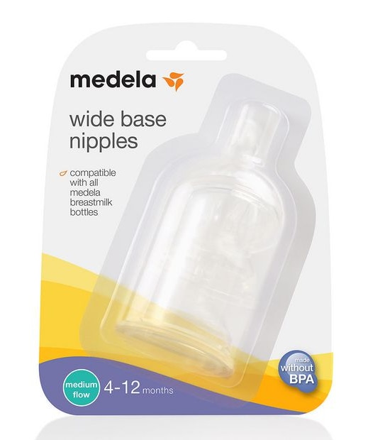Medela 3 Pack Medium Flow Wide Base Teats