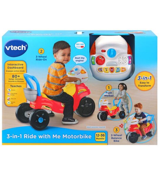 vtech 3 in 1 ride with me motorbike