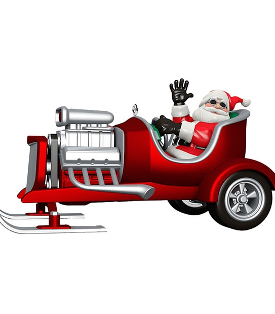 Hallmark's Little Saint Nick Santa Car Musical Ornament
