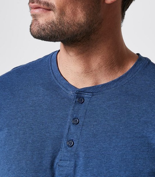 Long Sleeve Henley Sleep Top