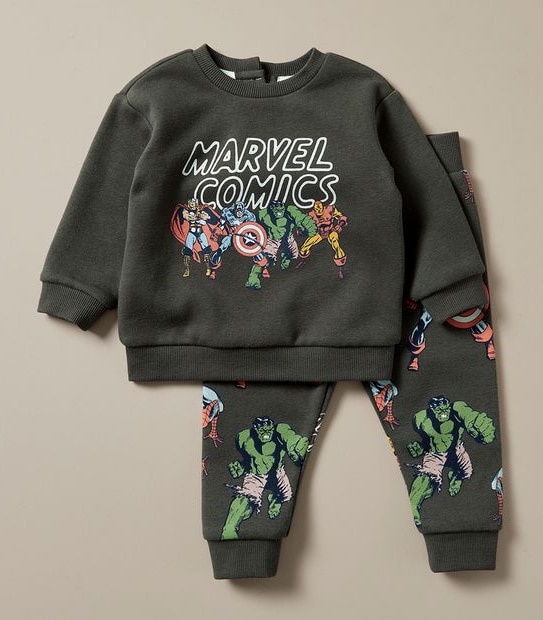 2 Piece Baby Marvel Comics Set