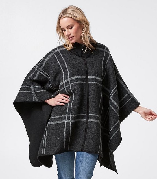 Zip Front Woven Wrap - Black