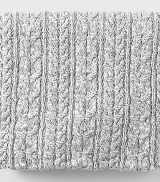 Baby Organic Cotton Cable Knitted Blanket