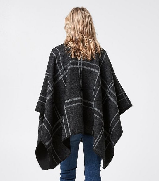 Zip Front Woven Wrap - Black