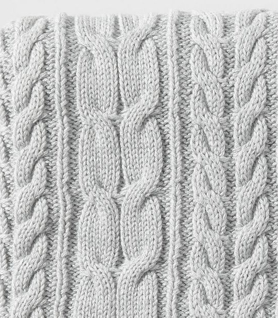 Baby Organic Cotton Cable Knitted Blanket