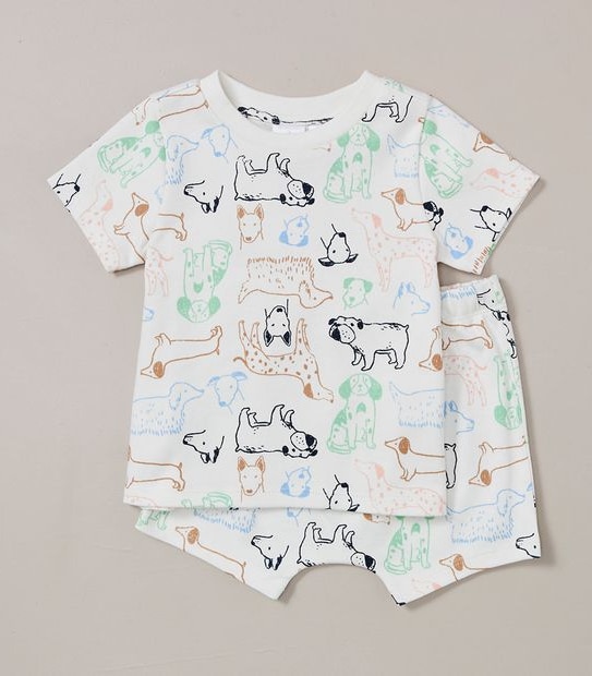 Baby Organic Cotton Dog Pyjama Set