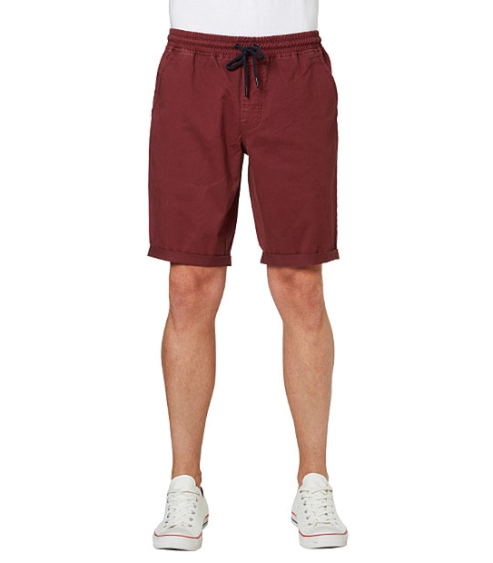 Men's Elastic Waist Byron Shorts - Red