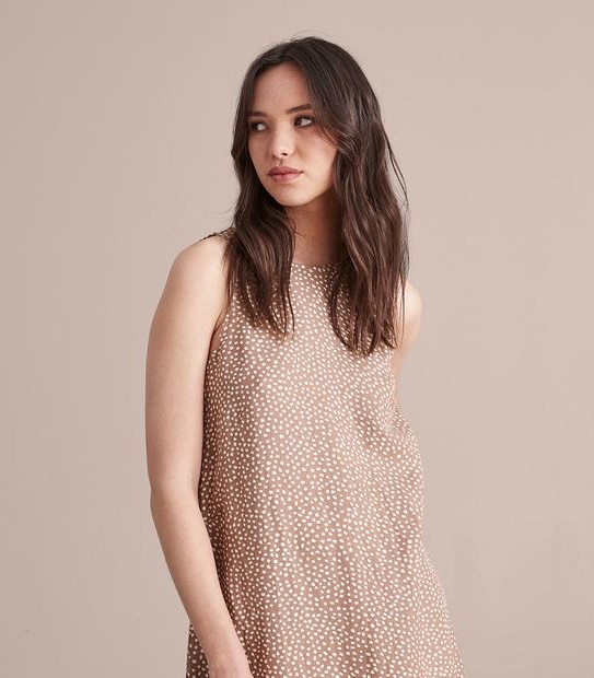 Preview Linen Blend Tiered Maxi Dress