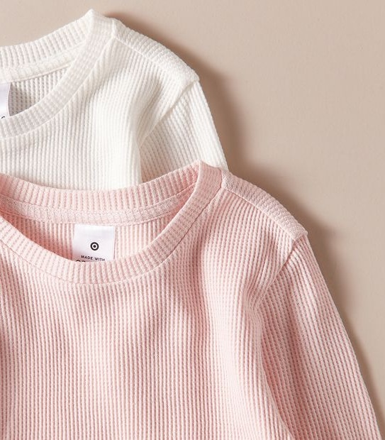 2 Pack Organic Cotton Long Sleeve Thermal Tops
