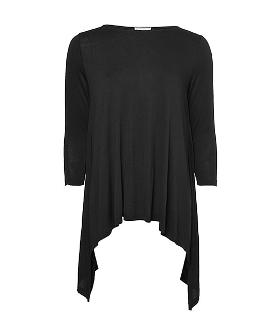 Life & Style Split Back Top - Black 4 of 5