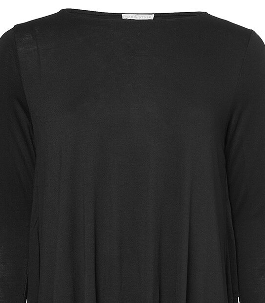 Life & Style Split Back Top - Black 5 of 5