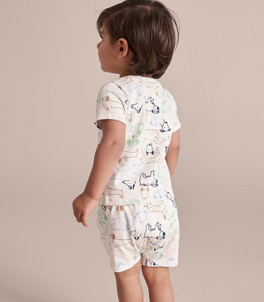 Baby Organic Cotton Dog Pyjama Set