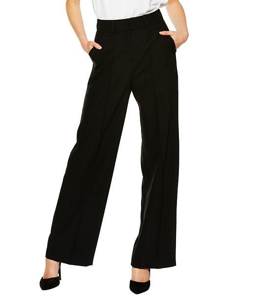 Tailored Wide Leg Pants - Black