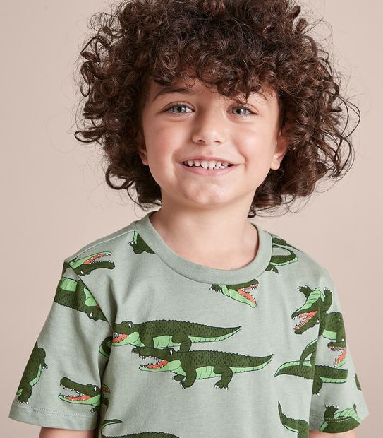 Organic Cotton Alligator Pyjama Set | Target Australia