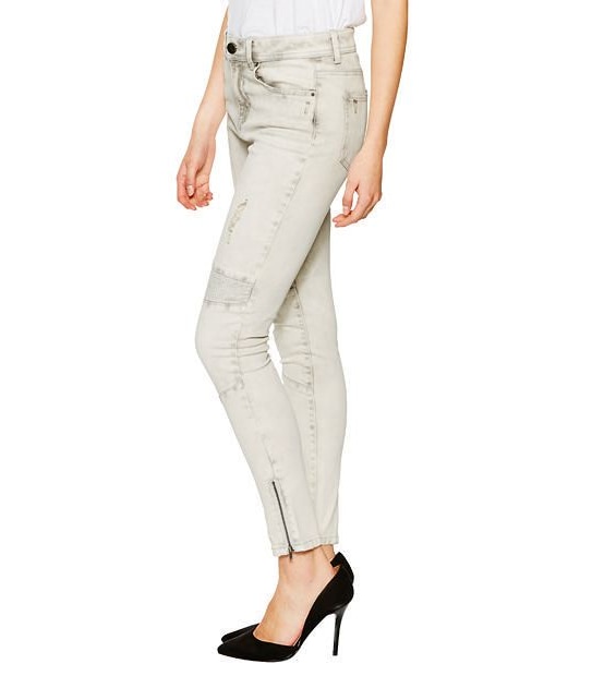 Life & Style Biker Jeans - Light Grey