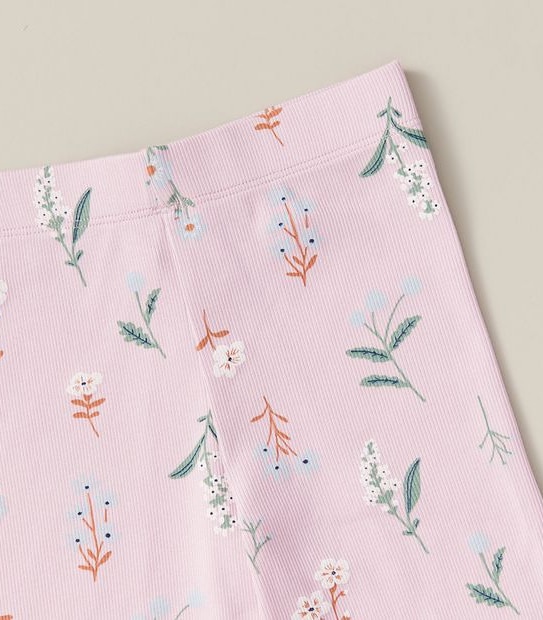 Organic Cotton Floral Ribbed Pyjama Set 4 of 6