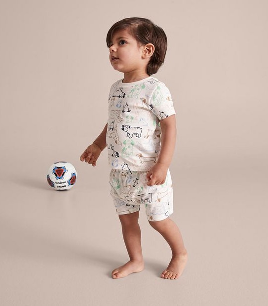 Baby Organic Cotton Dog Pyjama Set