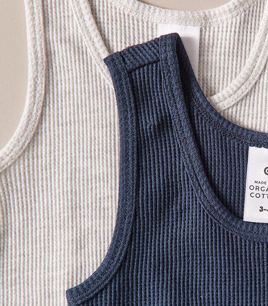 2 Pack Organic Cotton Thermal Vests
