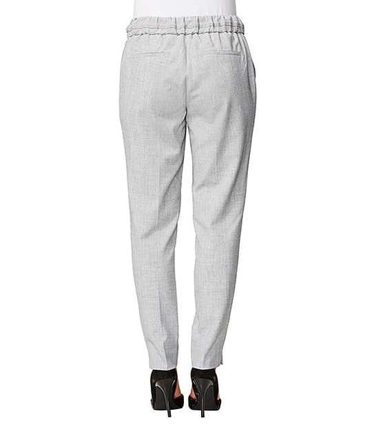 Tailored Crosshatch Pants - Grey
